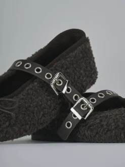 Ballerine tacco 1cm camoscio testa Donna Ballerine