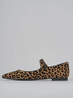 Clearance Ballerine tacco 1cm camoscio Donna Ballerine