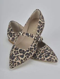 Discount Ballerine tacco 1cm camoscio Donna Ballerine