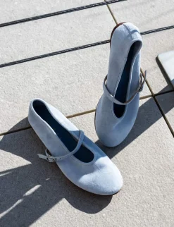 Clearance Ballerine tacco 1cm camoscio Donna Ballerine