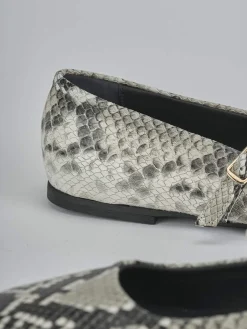 Clearance Ballerine tacco 1cm pitone Donna Ballerine