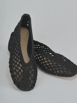 Clearance Ballerine tacco 1cm tessuto Donna Ballerine