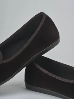 Ballerine tacco 1cm velluto testa Donna Ballerine