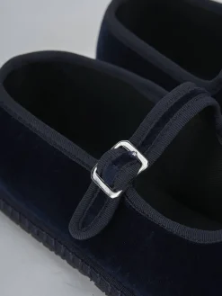 Online Ballerine tacco 1cm velluto Donna Ballerine