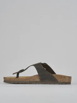 New Ciabatta infradito tacco 1 cm testa nabuk Donna Ciabatte