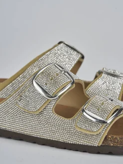 Online Ciabatta tacco 1 cm pelle Donna Ciabatte