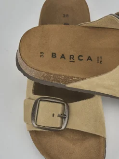 Discount Ciabatta tacco 1 cm camoscio Donna Ciabatte