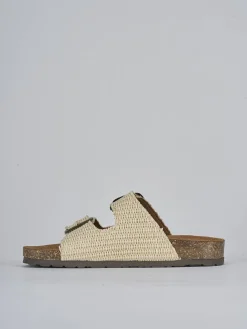 Clearance Ciabatta tacco 1 cm tessuto Donna Ciabatte