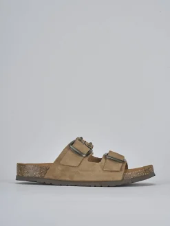 Discount Ciabatta tacco 1 cm camoscio Donna Ciabatte