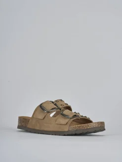 Discount Ciabatta tacco 1 cm camoscio Donna Ciabatte