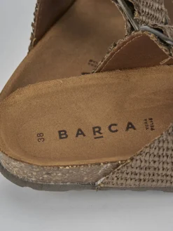 Clearance Ciabatta tacco 1 cm tessuto Donna Ciabatte