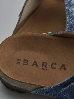 New Ciabatta tacco 1 cm tessuto Donna Ciabatte