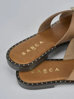 Discount Ciabatta tacco 1 cm pelle Donna Ciabatte