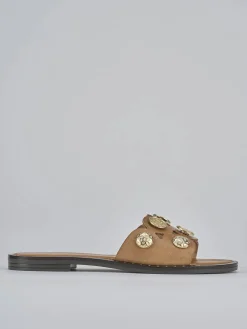 Hot Ciabatta tacco 1 cm pelle Donna Ciabatte