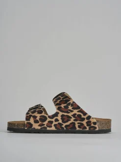 Online Ciabatta tacco 1 cm pelle Donna Ciabatte