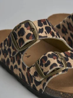 Online Ciabatta tacco 1 cm pelle Donna Ciabatte