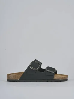 Hot Ciabatta tacco 1 cm nabuk Donna Ciabatte