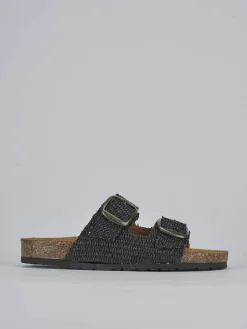 Clearance Ciabatta tacco 1 cm tessuto Donna Ciabatte