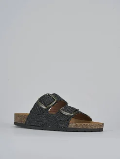 Clearance Ciabatta tacco 1 cm tessuto Donna Ciabatte