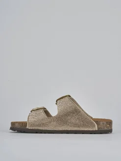 Ciabatta tacco 1 cm pelle Donna Ciabatte