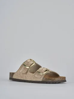 Ciabatta tacco 1 cm pelle Donna Ciabatte