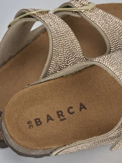 Ciabatta tacco 1 cm pelle Donna Ciabatte