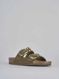 Discount Ciabatta tacco 1 cm camoscio Donna Ciabatte