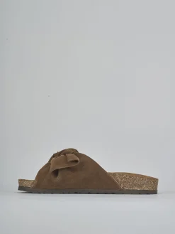 Ciabatte camoscio testa Donna Ciabatte