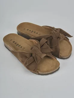 Ciabatte camoscio testa Donna Ciabatte