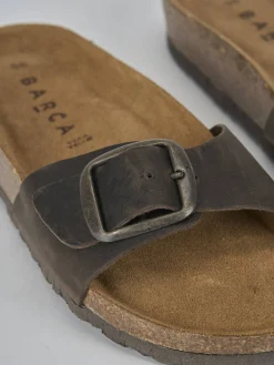 Outlet Ciabatte pelle testa Donna Ciabatte