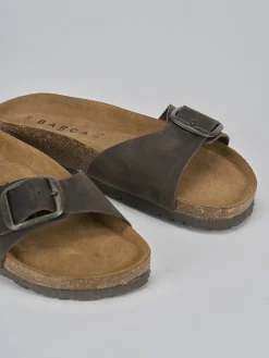 Outlet Ciabatte pelle testa Donna Ciabatte