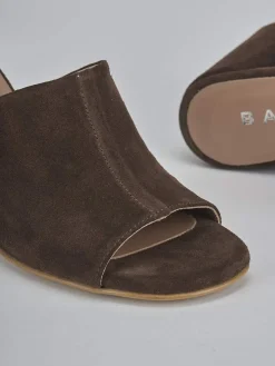 Ciabatte tacco 7cm camoscio testa Donna Ciabatte