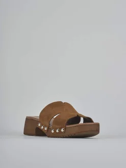 Ciabatte tacco 3cm camoscio Donna Ciabatte