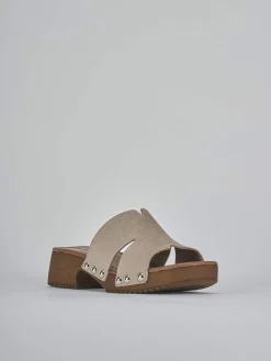 Best Ciabatte tacco 3cm camoscio Donna Ciabatte