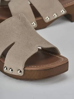 Best Ciabatte tacco 3cm camoscio Donna Ciabatte