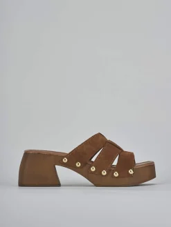 Best Ciabatte tacco 6cm camoscio Donna Ciabatte