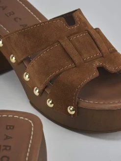 Best Ciabatte tacco 6cm camoscio Donna Ciabatte