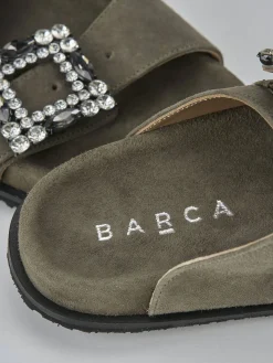 Outlet Ciabatte tacco 1cm camoscio Donna Ciabatte