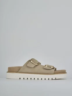 Best Ciabatte tacco 1cm camoscio Donna Ciabatte