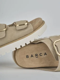 Best Ciabatte tacco 1cm camoscio Donna Ciabatte