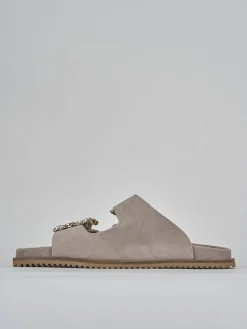 Ciabatte tacco 1cm camoscio Donna Ciabatte