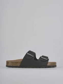 Ciabatte tacco 1cm camoscio testa Donna Ciabatte