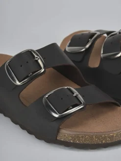 Ciabatte tacco 1cm camoscio testa Donna Ciabatte