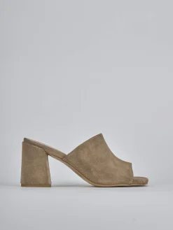 Best Ciabatte tacco 7cm camoscio Donna Ciabatte