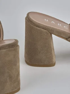 Best Ciabatte tacco 7cm camoscio Donna Ciabatte