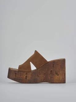 Best Ciabatte tacco 10cm camoscio Donna Ciabatte