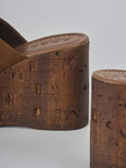 Best Ciabatte tacco 10cm camoscio Donna Ciabatte