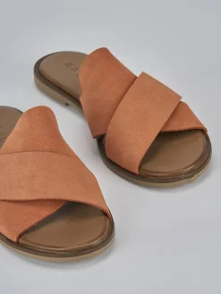 Sale Ciabatte tacco 1cm camoscio Donna Ciabatte