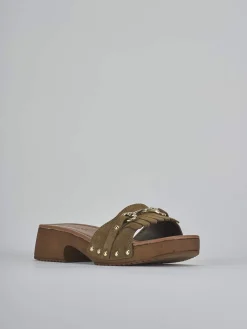 Hot Ciabatte tacco 3cm camoscio Donna Ciabatte