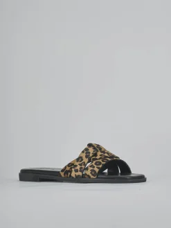 Discount Ciabatte tacco 1cm cavallino Donna Ciabatte